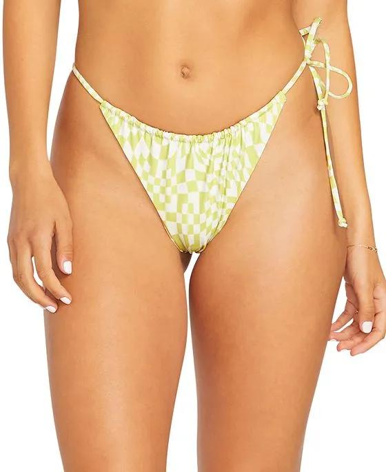 Juniors' Check Her Out Side-Tie Bikini Bottoms