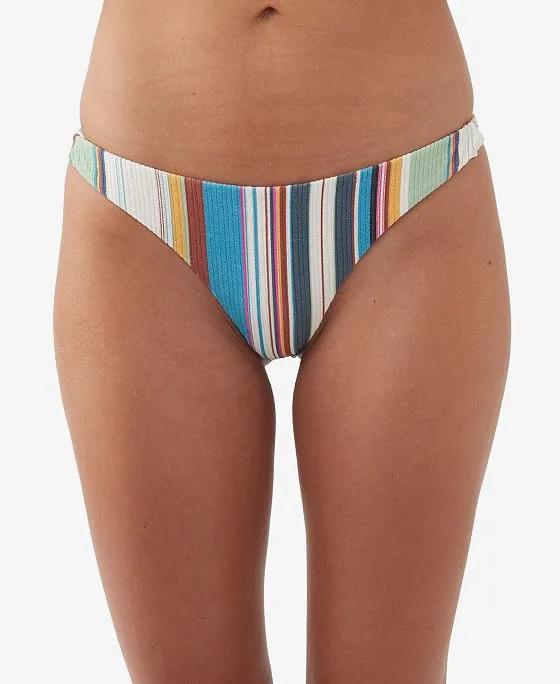 Juniors' Lookout Stripe Hermosa Hipster Bikini Bottoms
