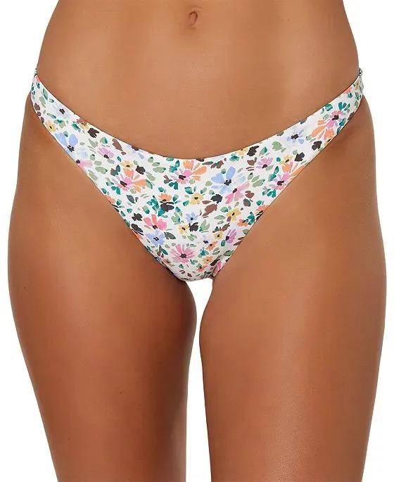 Juniors' Maggie Ditsy-Floral Printed Cheeky Bikini Bottoms