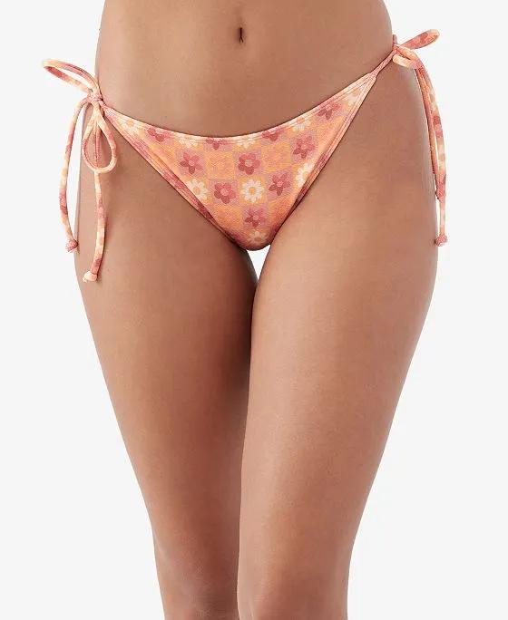Juniors' Miki Floral Maracas Side-Tie Bikini Bottoms