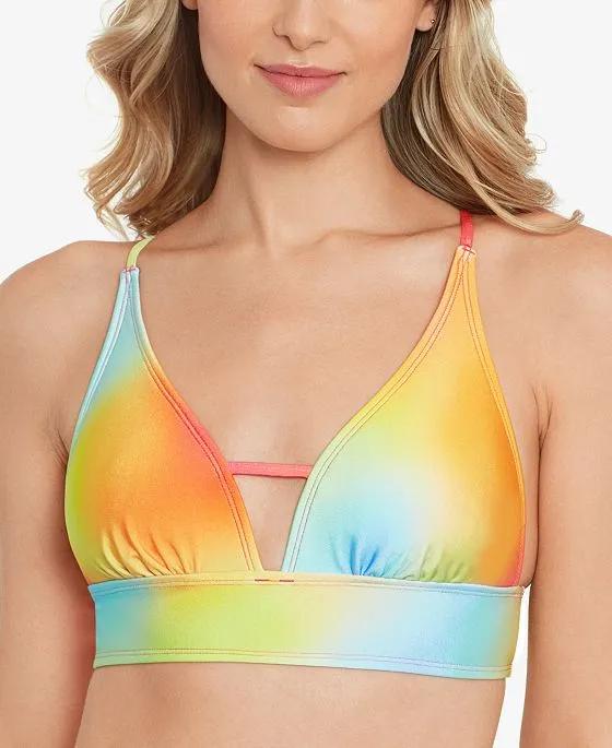 Juniors' Printed Front-Tab Bikini Top, Created For Macy's