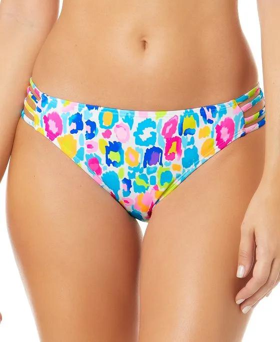 Juniors' Printed Strappy-Side Hipster Bikini Bottoms, Created for Macy's