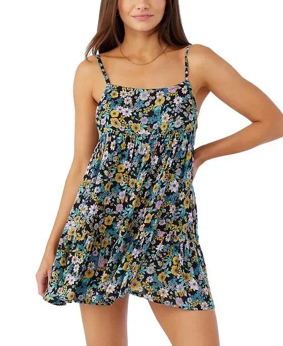 Juniors' Rilee Floral-Print Cover-Up Dress