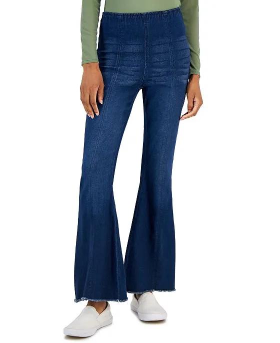 Juniors' Seamed High-Waist Flare-Leg Jeans, Created for Macy's