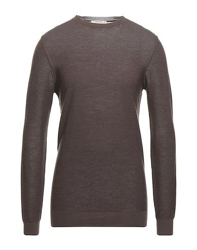 KANGRA CASHMERE | Dark brown Men‘s Sweater