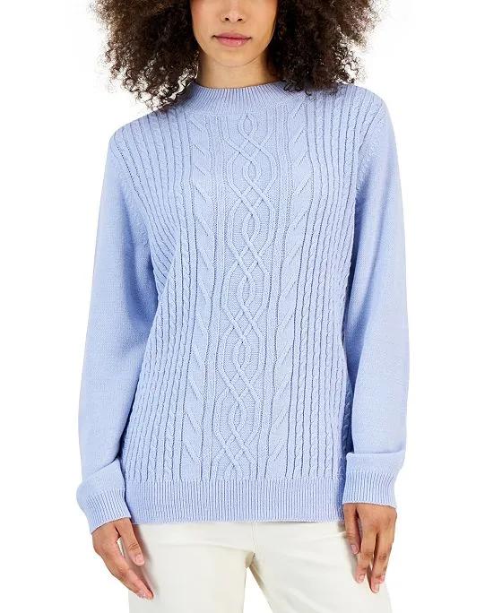 Karen Scott Women's Cable-Knit Sweater, Created for Macy's