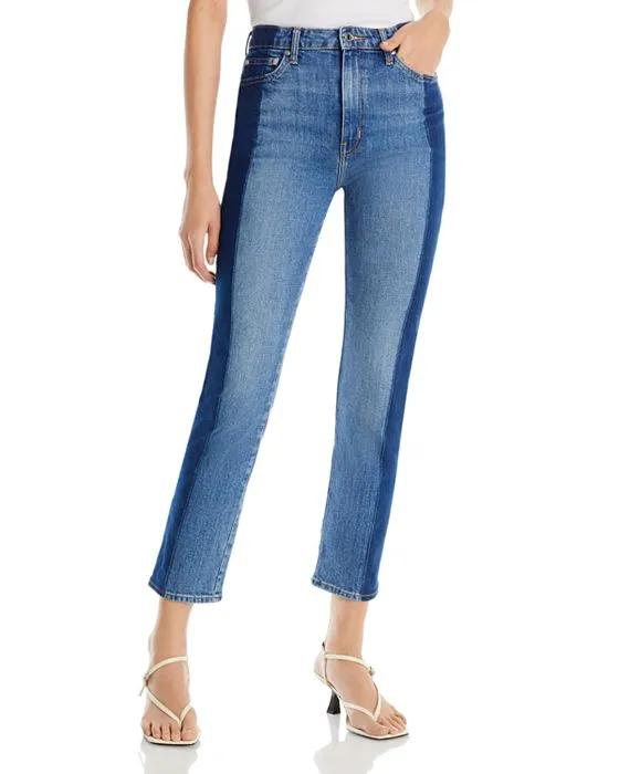 Kate High Rise Straight Leg Ankle Jeans in Waverley 
