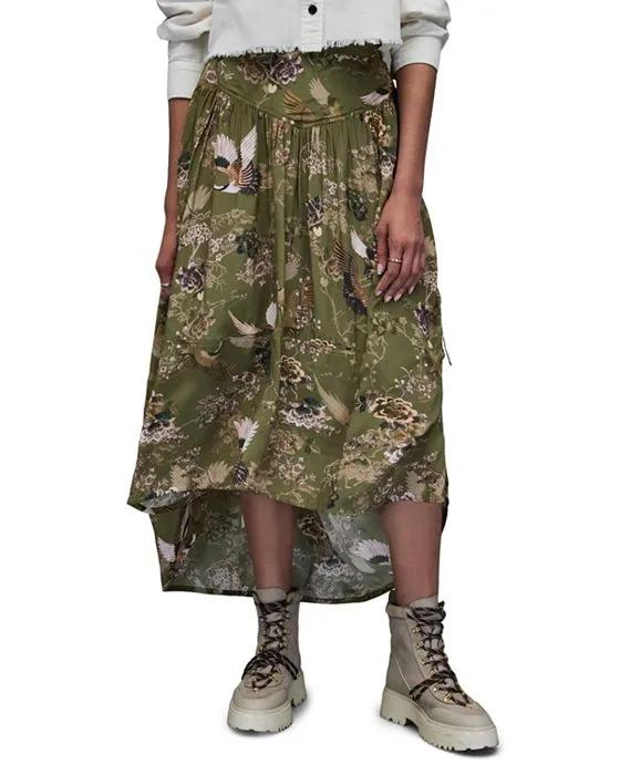 Kaye Peggy Printed Ruched Skirt