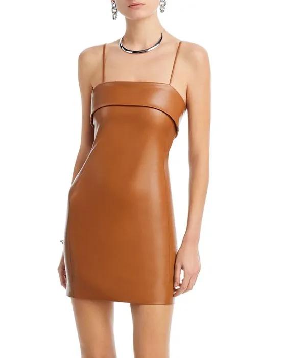 Kelly Faux Leather Mini Dress