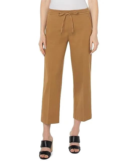 Kelsey Crop Trousers with Tie Front Waistband