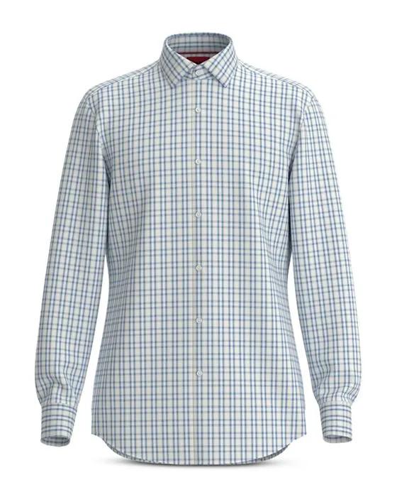 Kenno Slim Fit Plaid Dress Shirt 