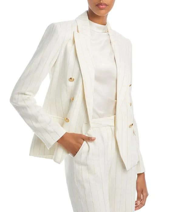 Kenzie Striped Double Breasted Blazer