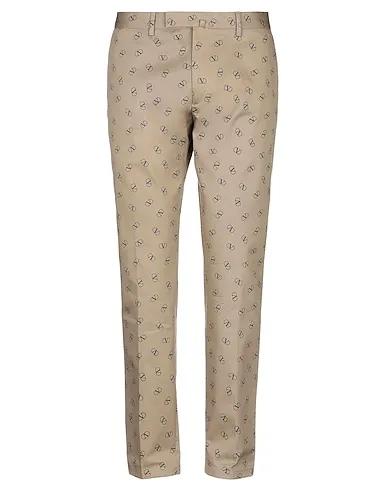 Khaki Cotton twill Casual pants