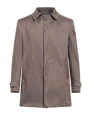 Khaki Cotton twill Full-length jacket