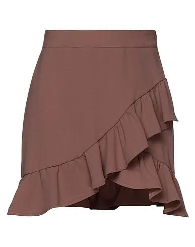 Khaki Crêpe Mini skirt