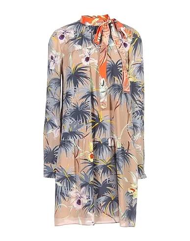 Khaki Crêpe Short dress