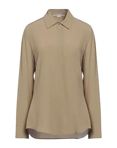 Khaki Crêpe Silk shirts & blouses