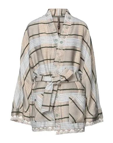 Khaki Jacquard Patterned shirts & blouses