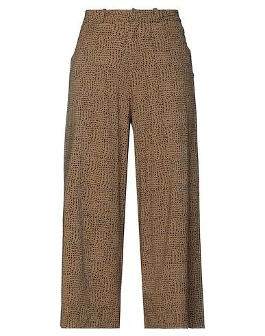 Khaki Jersey Cropped pants & culottes