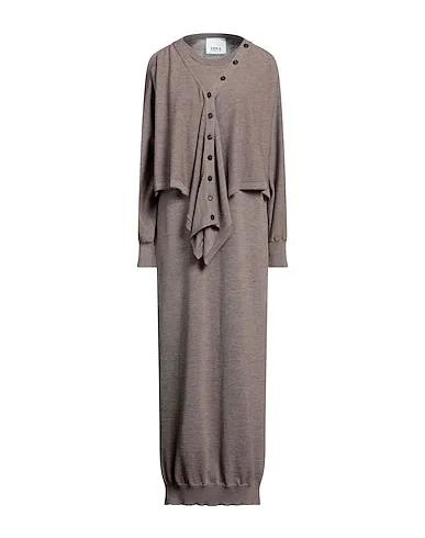 Khaki Knitted Long dress