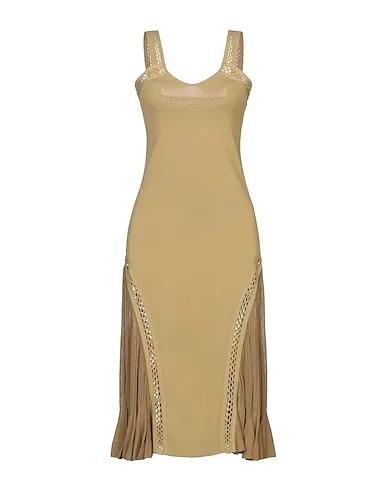 Khaki Knitted Midi dress