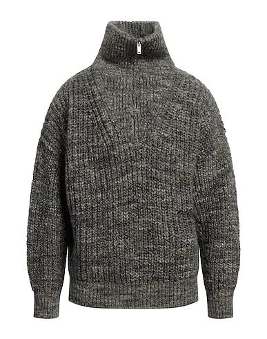 Khaki Knitted Sweater with zip