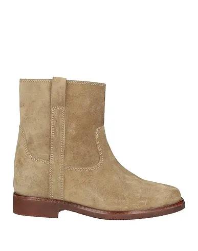 Khaki Leather Ankle boot