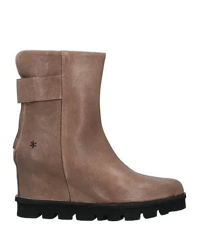 Khaki Leather Ankle boot