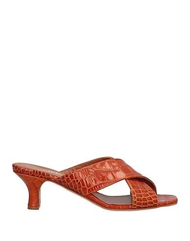Khaki Leather Sandals