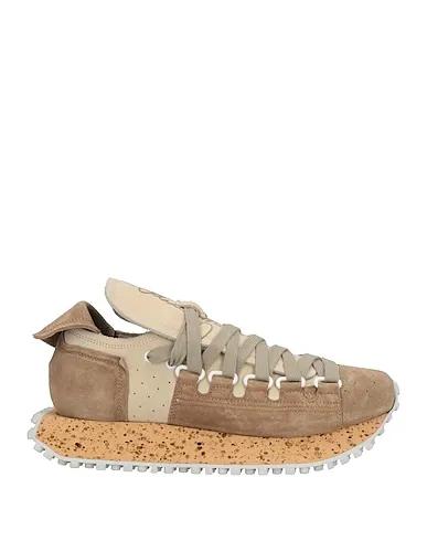 Khaki Leather Sneakers