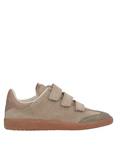 Khaki Leather Sneakers