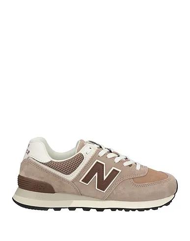 Khaki Leather Sneakers