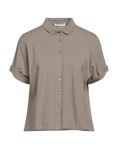 Khaki Piqué Solid color shirts & blouses