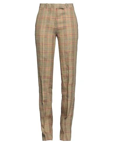 Khaki Plain weave Casual pants