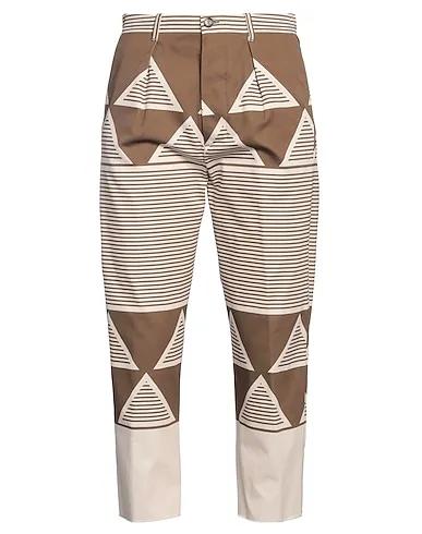 Khaki Plain weave Casual pants