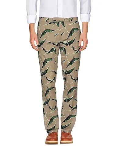 Khaki Plain weave Casual pants