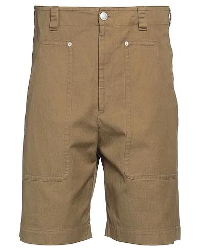 Khaki Plain weave Shorts & Bermuda