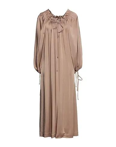 Khaki Satin Long dress