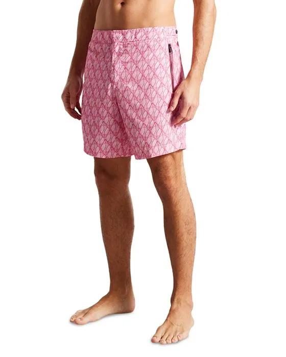 Kloch Geometric Print Swim Shorts