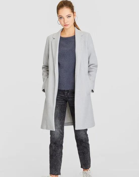 knit coat in gray