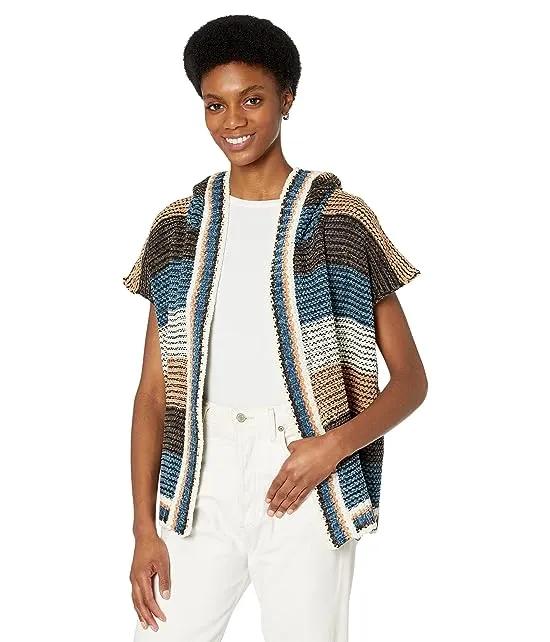 Knitted Stripe Drop Shoulder Cardigan 46-2357