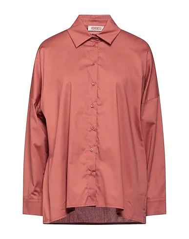 KONTATTO | Brick red Women‘s Solid Color Shirts & Blouses