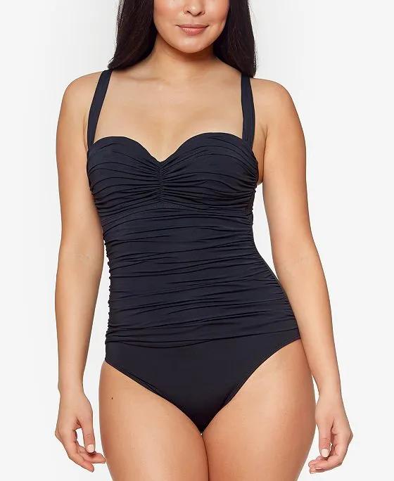 Kore Shirred Bandeau One-Piece Swimsuit