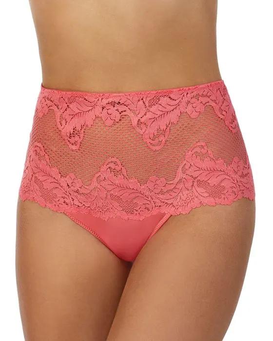 Lace Allure High Waist Thong