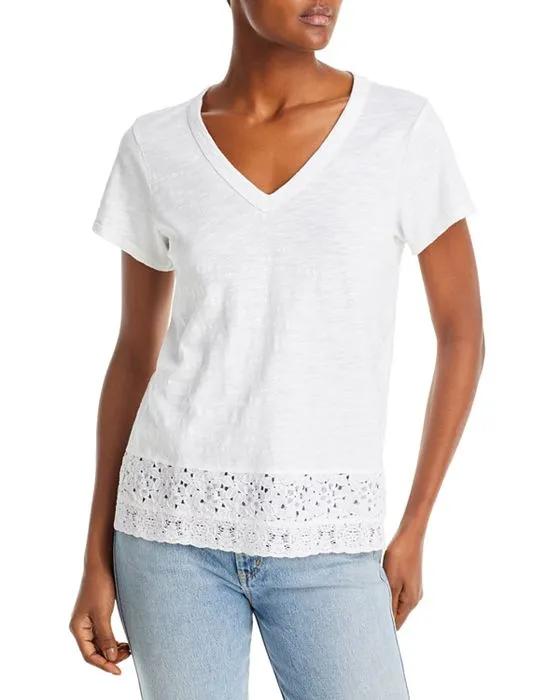 Lace Trim Baby Tee
