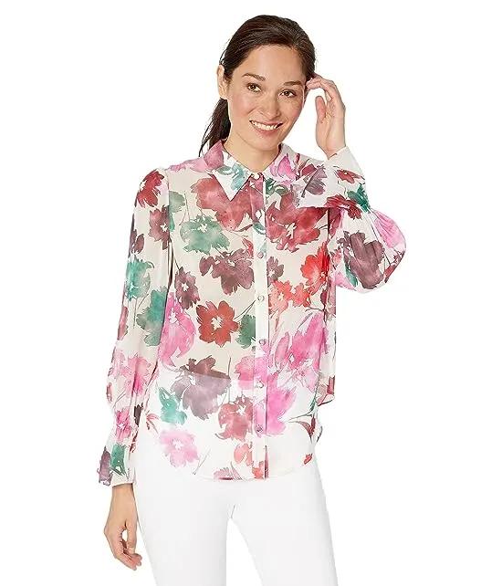 Lacey Watercolor Blouse