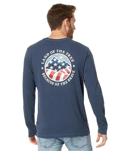 Land Of The Free Americana Coin Long Sleeve Crusher™ Tee