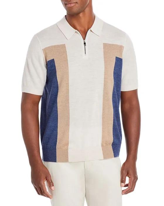 Larbrot Colorblocked Quarter Zip Polo