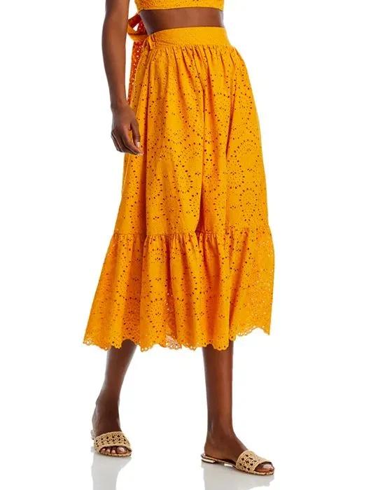 Las Dalias Midi Skirt