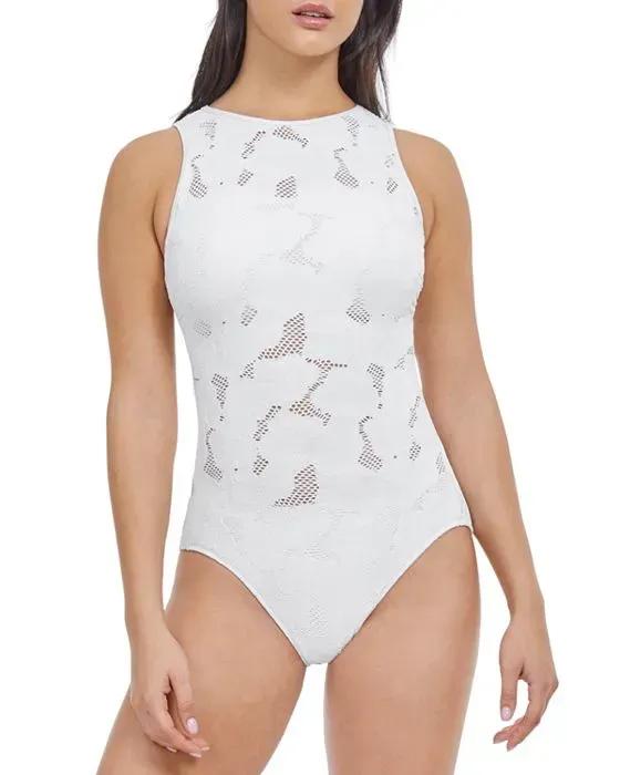 Late Bloomer High Neck One Piece Swimsuit 